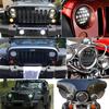 Pair 7'' 150W 10920Lm Round BlackLed Headlight High Low Beam With White Drl For Harley Jeep Wrangler Jk Tj Lj Cj Hummber H1 H2