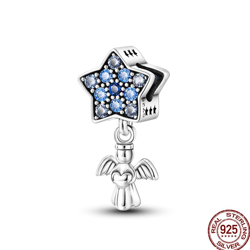 Copper Cross Bible Dove Holy Blessing Demon Eye Shiny Charm Bead Fit Pan Original Bracelet Diy Exquisite