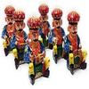 Rajasthani Musician Bawla Set Puppets Idol Ethnic Home Decor Handicrafts Items Piece In Wood Set of 6