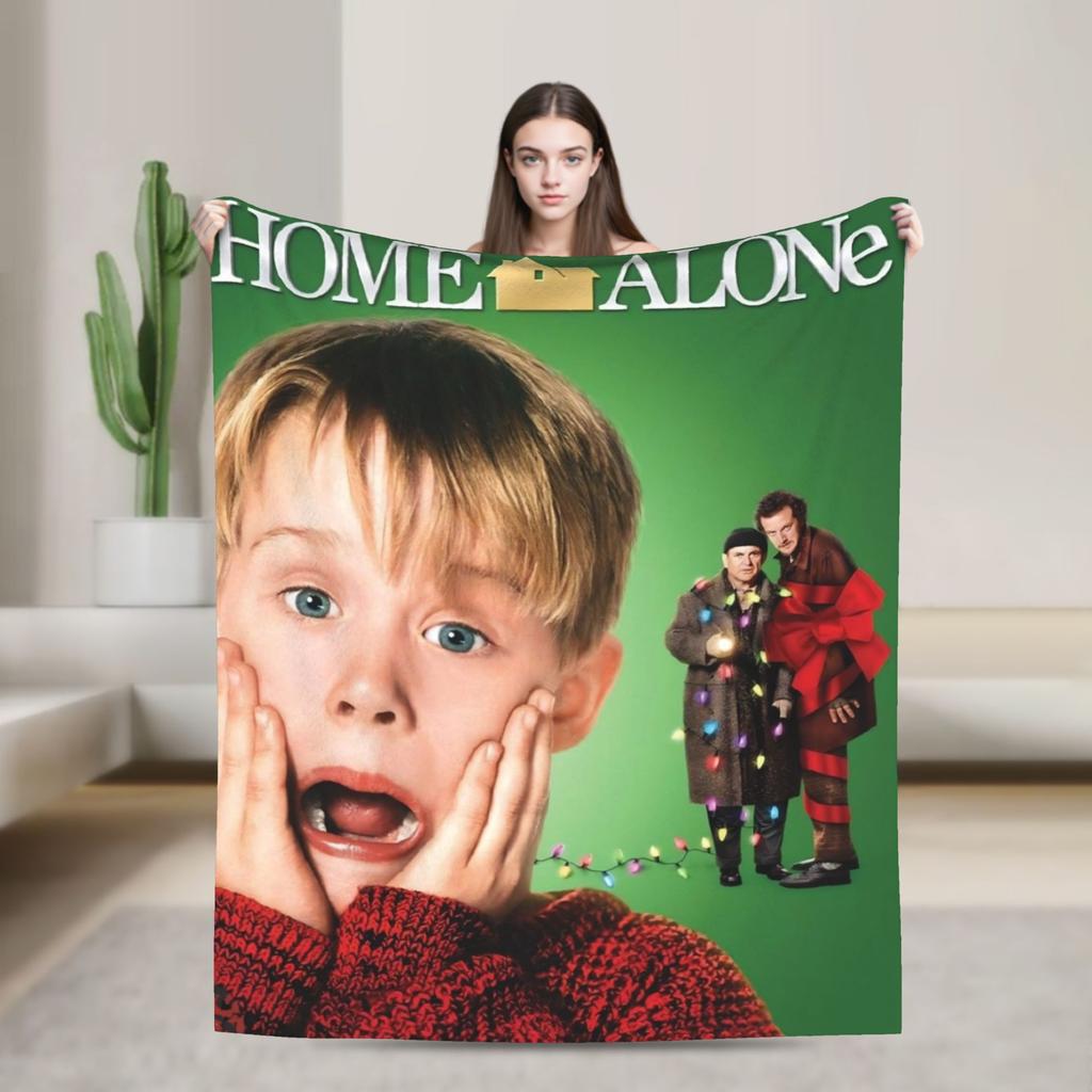 Home Alone Kevin Comedy Wool Fashion Blanket Xmas Merry Christmas Funny Throw Fashion Blanket for Home 125*100cm Super Soft