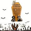 Halloween Countdown Calendar Wooden Ghost Pumpkin Countdown Calendar Reusable Halloween Horror Ornaments