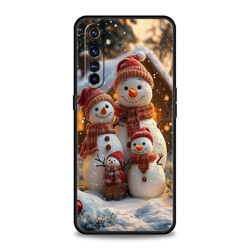 Рождественский снеговик Мягкий ТПУ Для Realme 13 12 11 10 9 Pro Plus GT3 GT2 C21 C25 C35 C53 C55 C67 Pro 5G Чехол для телефона Обложка Fundas Сумки