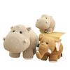 20-35CM Cartoon Cute Hippo Elephant Action Figure Fo Accompany Sleeping Doll Plush Toy Small Rag Doll Children's Birthday Gift