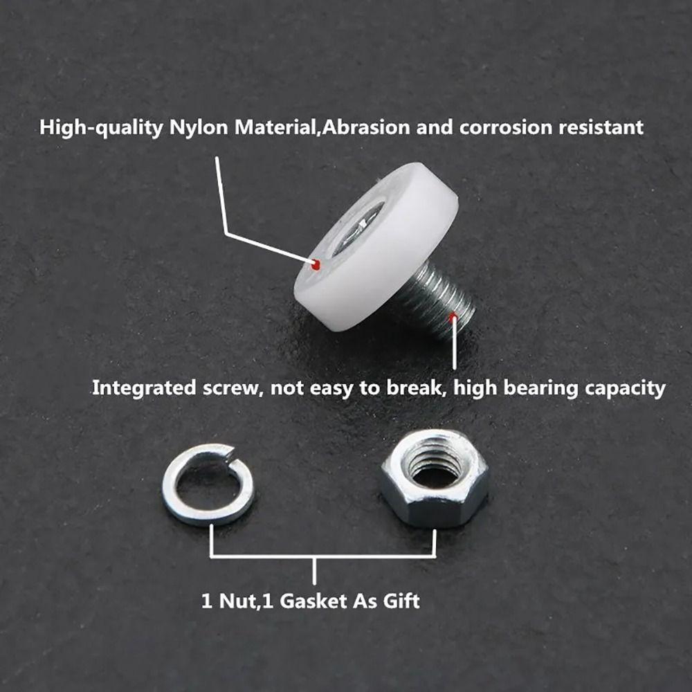 1Pcs Flat Cabinet Moving Wheel Nylon Metal Sliding Door Roller Window Track Accessories