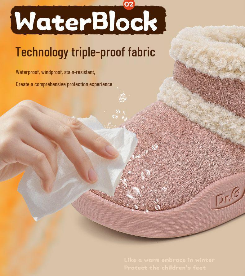 Paw Patrol Plush-Lined Kids' Slip-On Shoes: Autumn/Winter 2025, Round Toe, Lightweight, Chinese Style