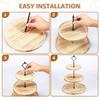 Detachable Round Tiered Fruit Plate Decorative Cake Serving Tray  Afternoon Tea