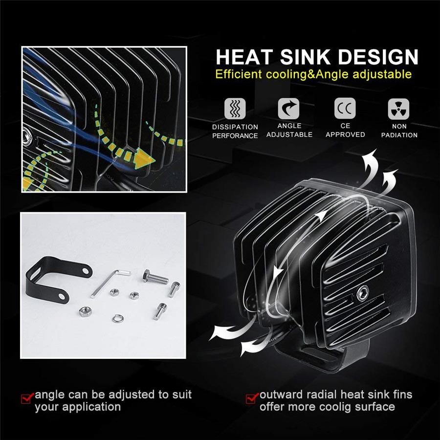 2 шт. 128 Вт 12800 лм CREE светодиодные фары-поды 3 дюйма Внедорожные фары Светодиодные фары для вождения