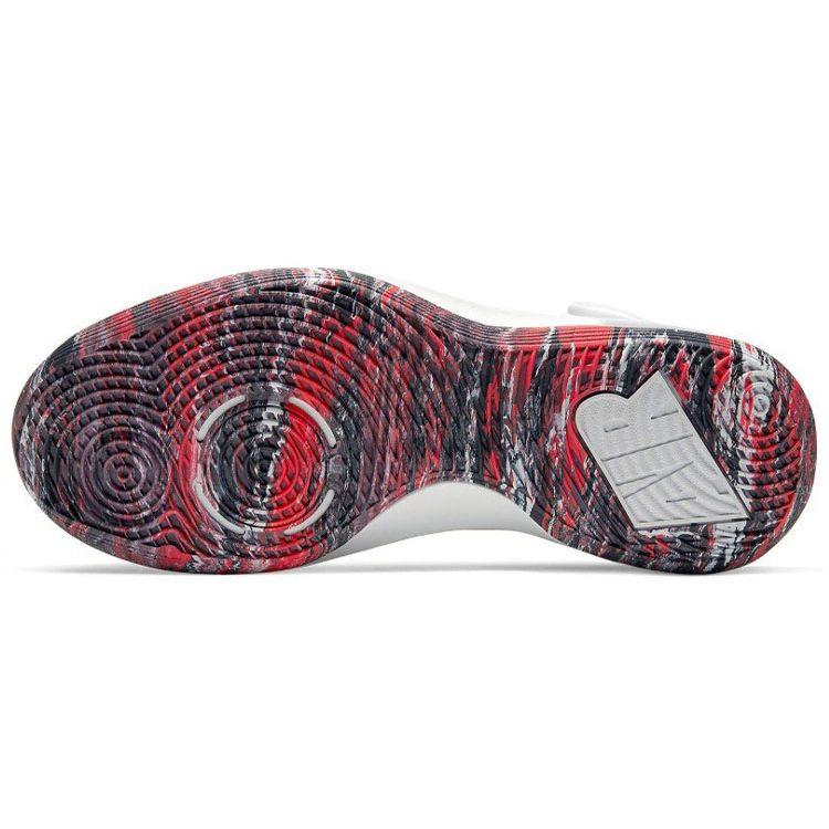 Nike Air Versitile 4 Fashion Comfortable Shock Absorption Anti-Slip Wear-Resistant Mid-Top Basketball Shoes Men Sneakers White Black Red AT1199-004