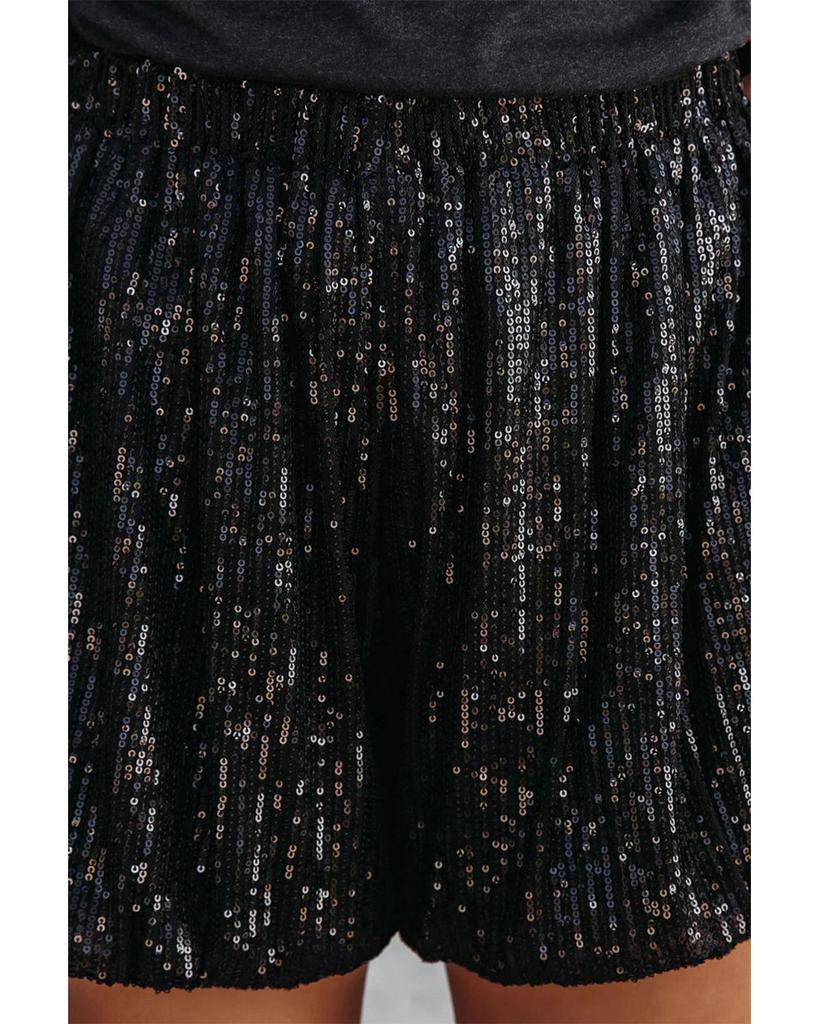 Azura Exchange Повседневные шорты с высокой талией и пайетками