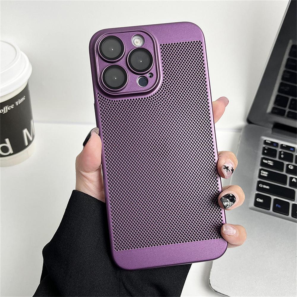 Охлаждающий Матовый Чехол с Теплоотводом Для iPhone 17 Air 16 15 14 13 12 11 Pro Max X XS Max XR Plus SE Mini Металлический Чехол