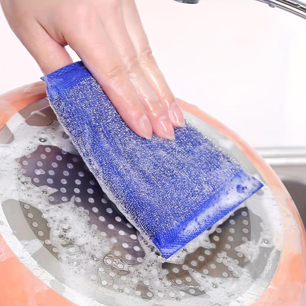 1/3/6 шт., кухонная губка для мытья посуды, не повреждает кисть для кастрюли, артефакт для кастрюли, бытовая двусторонняя чистящая губка, салфетка для кухонного скраба,
