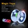 Professional Magic Yoyo T5 Overlord Aluminum Alloy Metal Yoyo 8 Ball KK Bearing with String for Kids Lake Blue