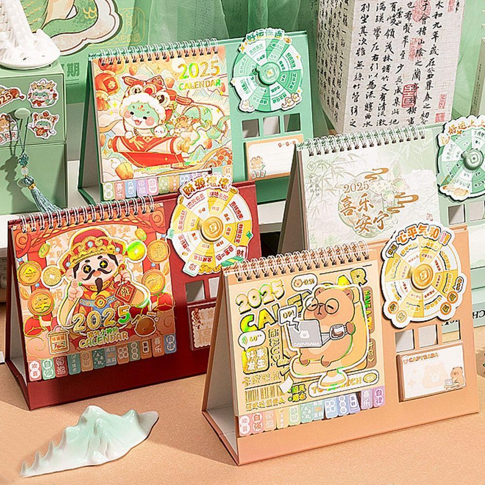 Милый Капибара 2025 Календарь Список дел Органайзер Планировщик Колесо Настольный Календарь Декор