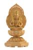 Miniature Buddha Kokuzo Bosatsu 11cm Buddha Wood Ornament Kokuzo Bosatsu (wood Boxwood, Gold-dust Finish) - Statue, Figure, Carving, (GSB