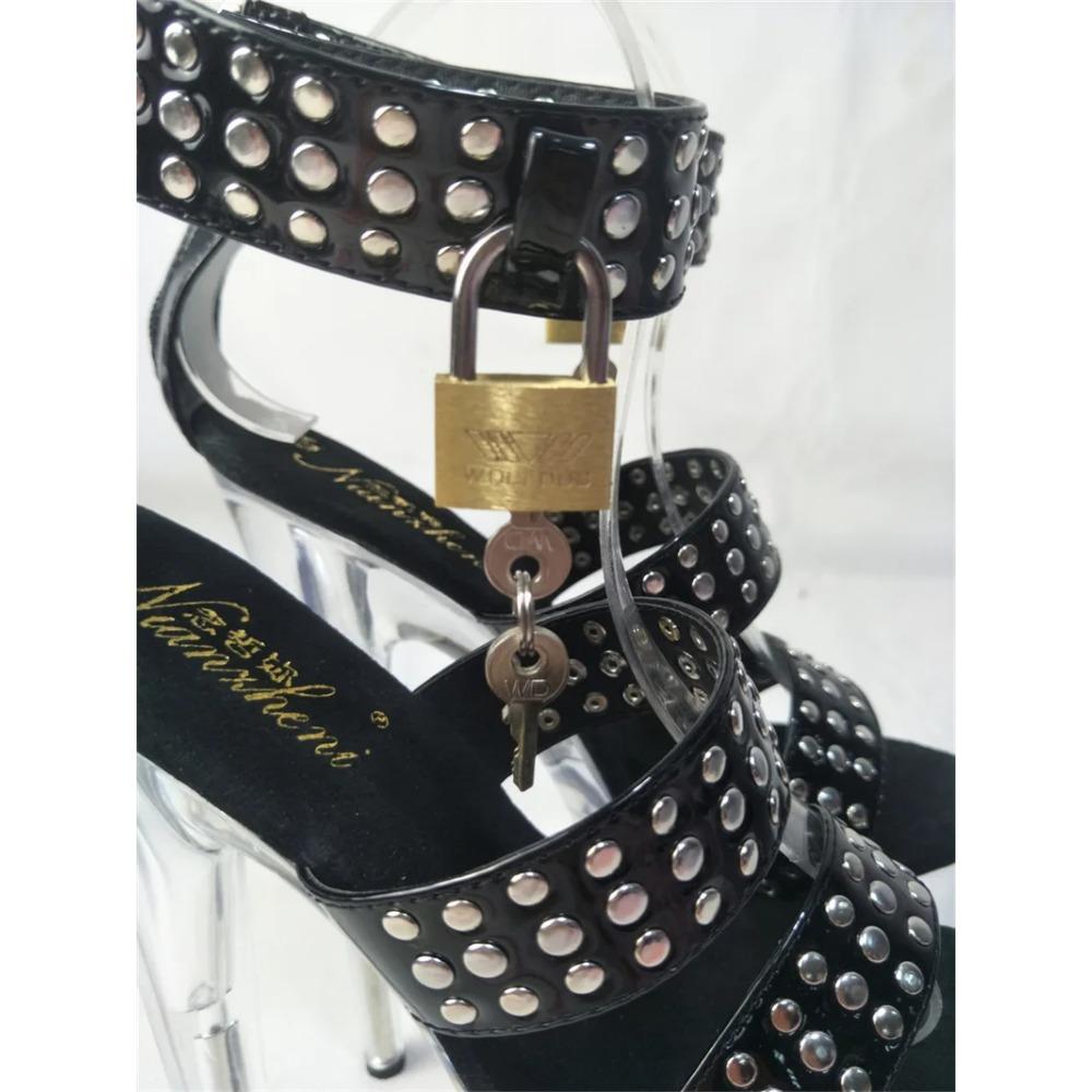 Женские босоножки Fairy High Heel Stilette Crystal Transparent Dance Shoes Каблук 20 см Платформа 10 см YKC