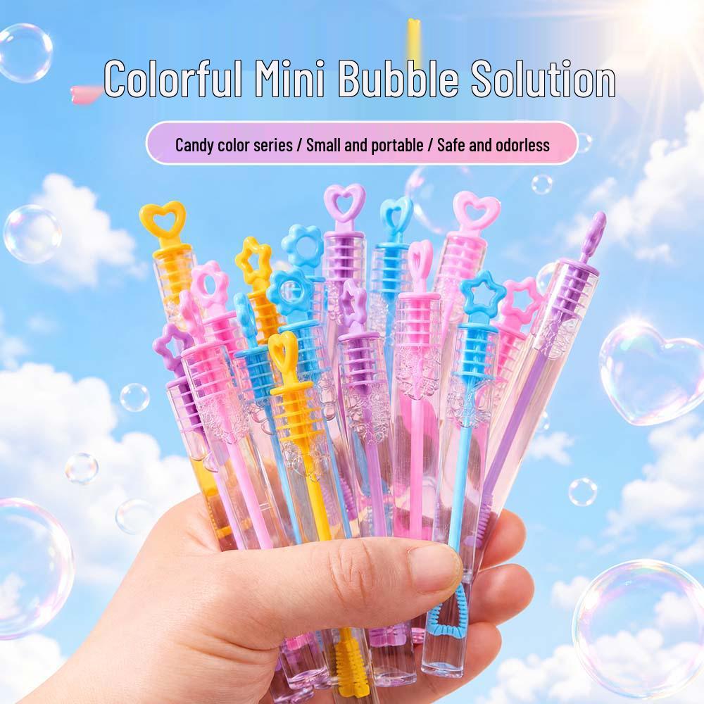 Kids' Safe Mini Test Tube Bubble Wand - Portable Handheld Bubble Toy