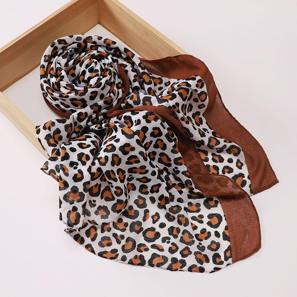 Malaysia Indonesia Leopard Print Headscarf, Women's Fashion Headscarf