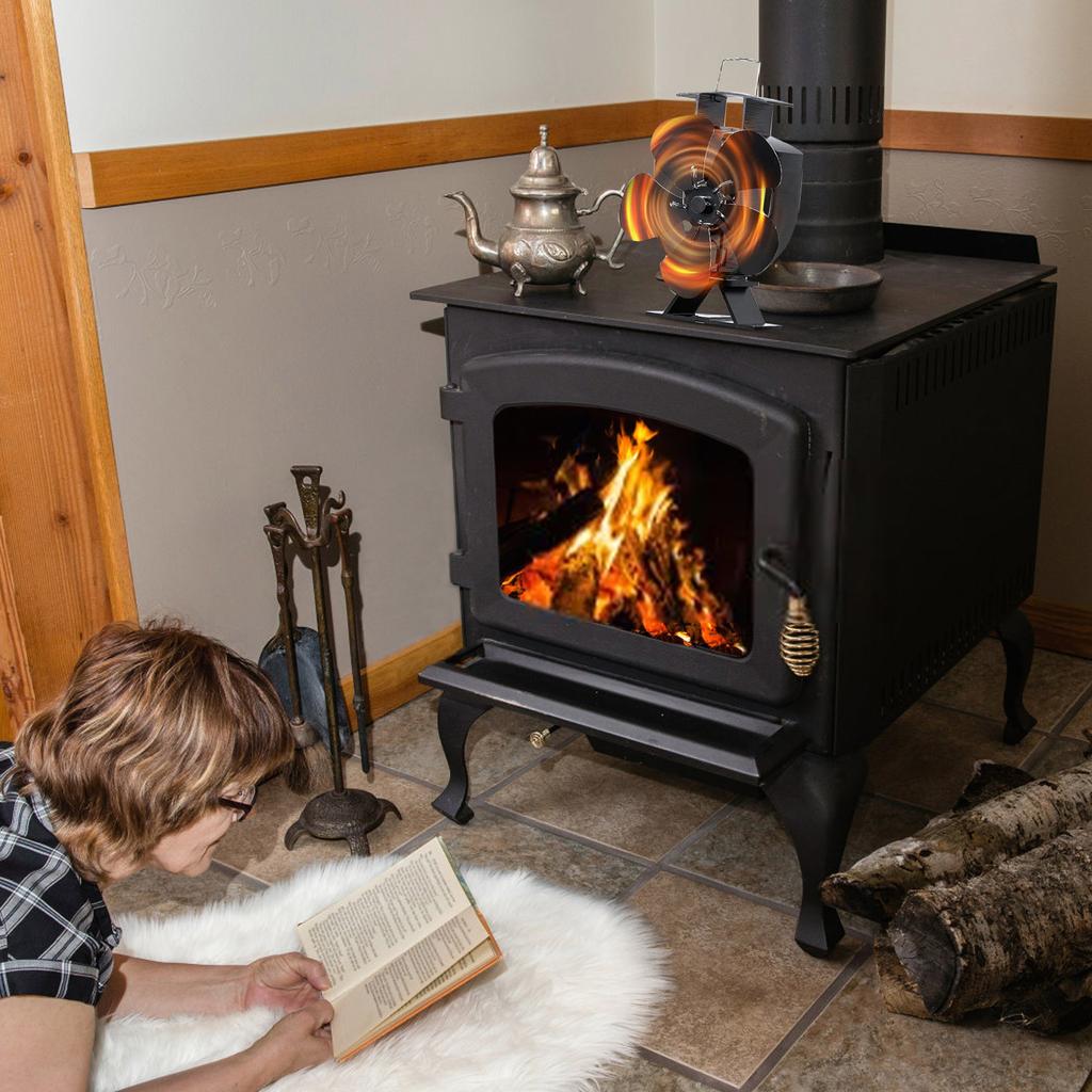 Вентилятор для дровяной печи/камина/дровяной печи, вентилятор для дровяной печи с подогревом, не требующий электричества, согреет вас зимой