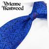 VIVIENNE WESTWOOD Галстук VW15 (Ширина 8,5 см) Синий/Черный [Б/у]