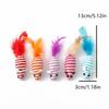 Colorful Striped Rope Mouse Cat Toys With Feather Tails (5-Pack)