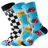 New Happy Mens Socks Women Novelty Cartoon Sock Combed Cotton Funny Men's Big Size Crew Harajuku Hip Hop Thick Long Socks