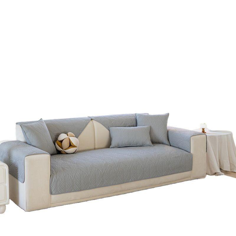 Pure Cotton Sofa Cushion Universal In All Seasons  New Fixed Non-Slip Cover Light Luxury High-End Feeling Cloth Towel Seat Cushion