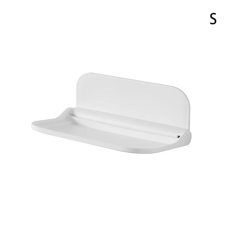 Настенная складная полка, экономящая место, стеллаж для хранения, держатель для телефона без отверстий, лоток для хранения маршрутизатора Wi-Fi, домашний органайзер