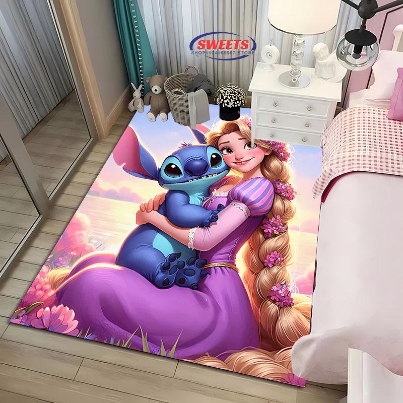 1PC St1tch Rug for Boys Bedroom Cartoon Carpet for Boys Girls Room Decor Colorful Soft Fluffy Carpet for Living Room Floor Mat