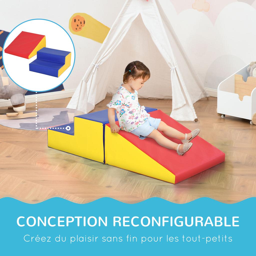 2-Piece Soft Playset for Toddlers, Climbing, Crawling, For ages 12-36 Months, Red
