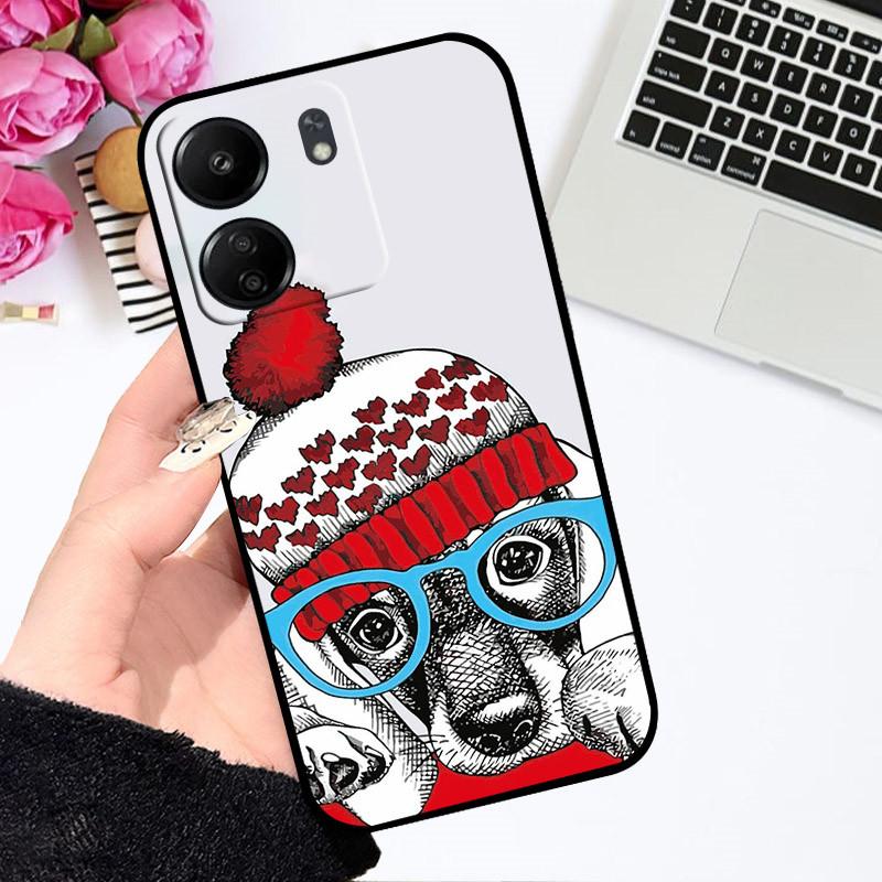 Чехол для Xiaomi Poco C65 Redmi 13C 4G Милый Мультяшный Чехол Мягкий Силиконовый Чехол для Телефона Для Xiaomi Redmi 13C Poco C65 C 65 Бампер
