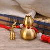 1Pc Traditional Chinese Feng Shui Gourd Brass Mental For Health Enhance Buddhist Good Luck Home Ornament Decor Pendant Keychain