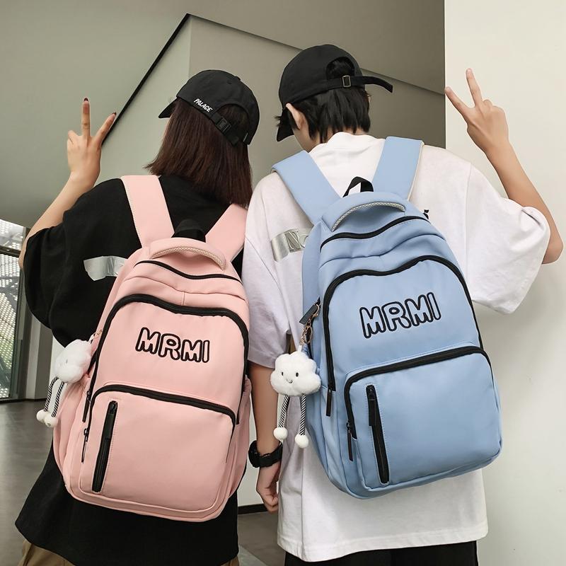 Школьный рюкзак для школьников средней школы, студенческий стиль, мужской рюкзак с буквенным принтом, женский рюкзак большой емкости