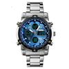 HINICE Digital Analyzer Business Japanese Alum Day of the Digital Analyzer Luminous Light SS 30M Water Round Face X Men's Watch, Watch, Chronograph,