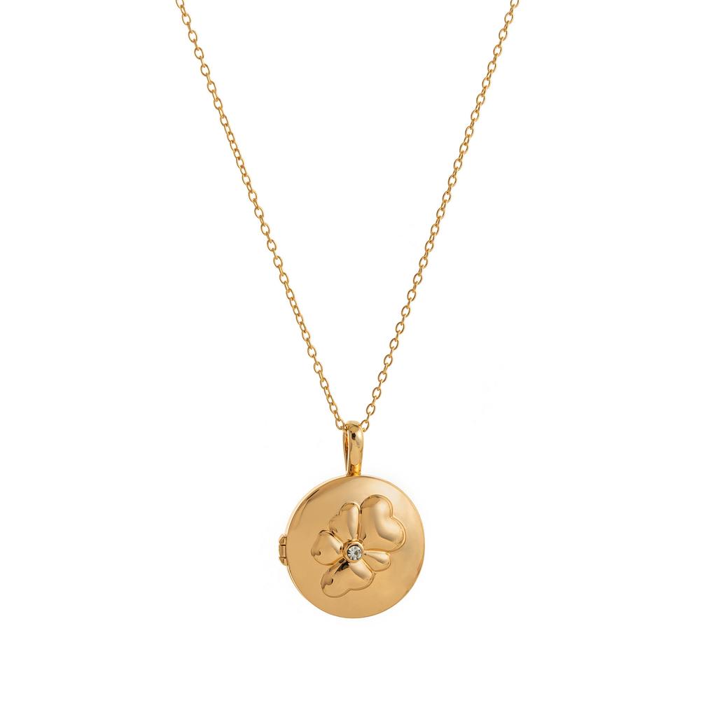 Love Flower Album Pendant Square Opening And Closing Necklace Niche Design Opening And Closing Love Pendant Collarbone Chain