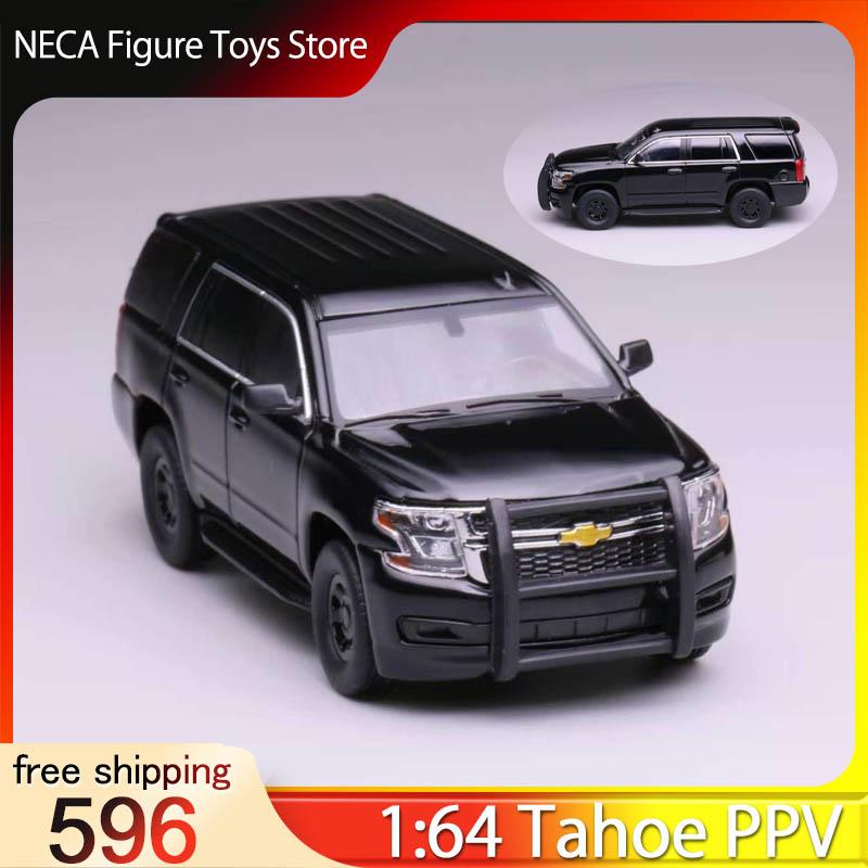 596 1:64 Chevrolet Tahoe PPV Скрытая Полицейская Версия Модель Внедорожника из Сплава В Наличии Коллекционная Игрушка Полицейская Машина и Машина Экстренных Служб