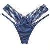 Leopard Print Thong: Women's Ice Silk Hollow-Out Strap Bandage Underwear
