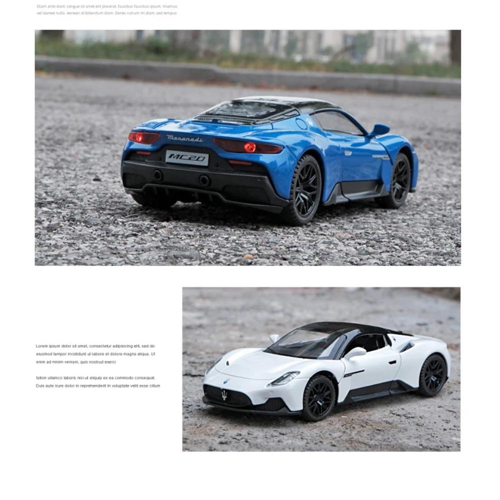 1/32 Maserati MC20 Supercar Alloy Car Toy Car Metal Collection Model Car Sound and Light Toys for Children