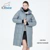 ICEbear 2023 зимнее женское модное пальто с капюшоном, теплая и ветрозащитная парка на молнии, свободные женские куртки GWD22558I