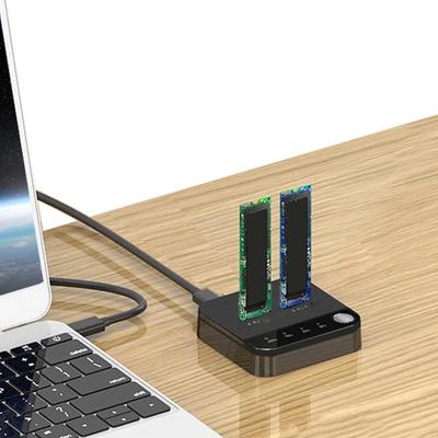 Дубликатор M.2 Serial ATA Широкая совместимость Скорость 20 Гбит/с Поддержка 16 ТБ SSD Док-станция для клонирования с питанием от USB C для обновления игр