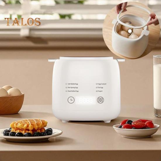 Электрическая яйцеварка 6-в-1 Rapid с автоматическим отключением, звуковым напоминанием, дизайном сенсорного экрана, пищевым классом, не содержащим бисфенол-А, умная электрическая яйцеварка