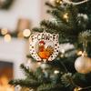 Funny F-Caw-F Chicken Christmas Ornament, Wooden Fcawf Chicken Ornament, Unique Gift For Chicken Lovers, Adults, Women, Christmas Chicken Decoration