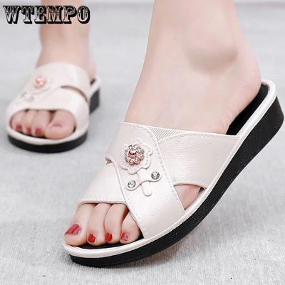 Женские летние домашние тапочки, нескользящая универсальная легкая подошва с мягкой подошвой, модная верхняя одежда, женские сандалии