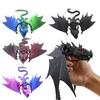 3D Printed Winged Dragon Figurine Movable Joints Flying Dragon Figure Articulated Dragon Model Fidget Toy Desktop Decoration Ornament