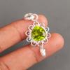Peridot Gemstone 925 Sterling Silver Jewelry For Women Handcrafted Pendant 1.80" PP-4-3