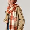 Knitted scarf women's British warm imitation cashmere shawl plaid scarf 2025 autumn and winter new