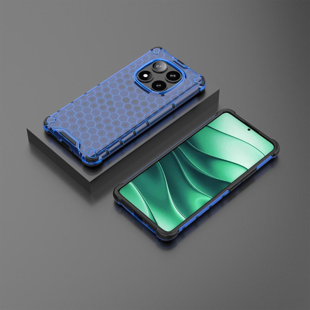 For Xiaomi Redmi Note 14 Pro 5G/Poco X7 5G Case PC+TPU Phone Cover Honeycomb Shape
