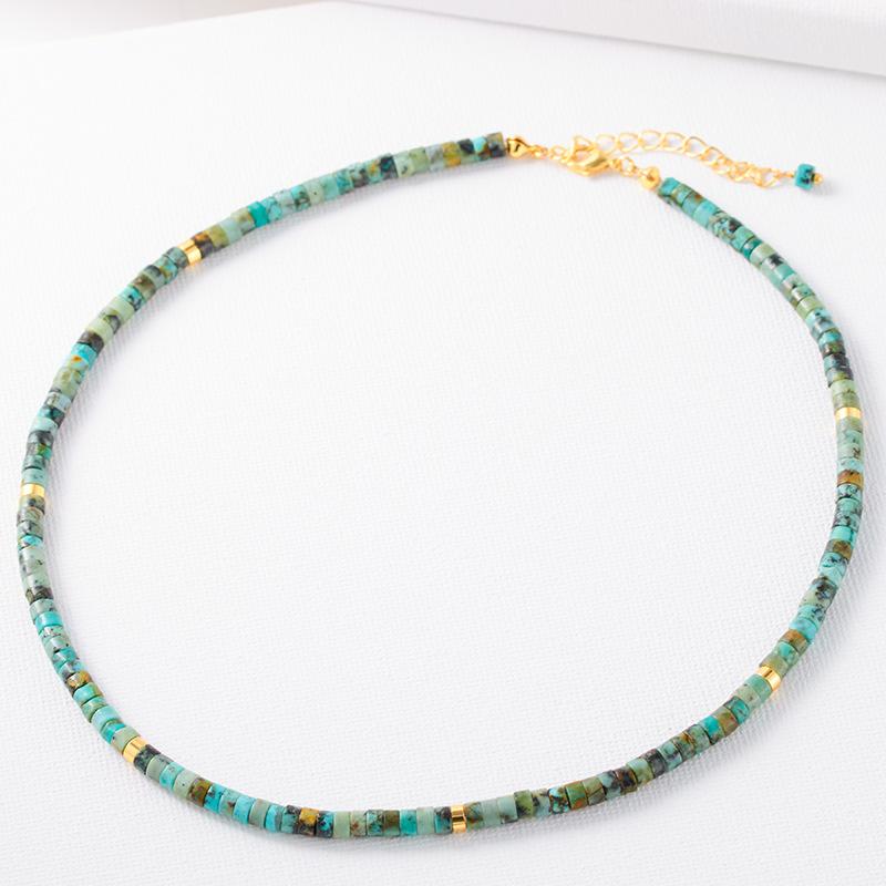 Богемный простой цепочка на ключицу, женское универсальное нишевое цветное ожерелье из бисера и кристаллов из натурального камня, мода