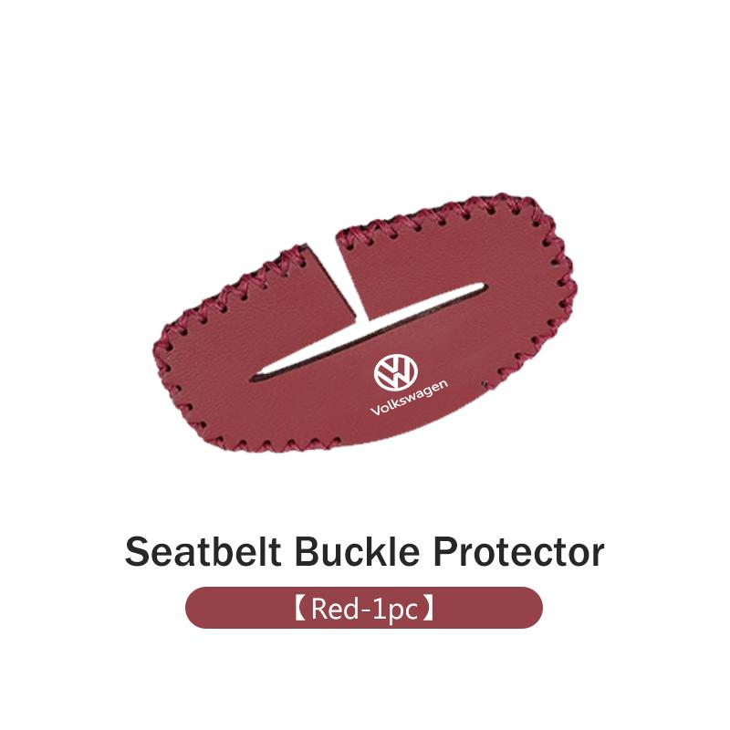 Car Seatbelt Buckle Protector Leather Anti Scratch Interior Guard For Volkswagen VW Polo Jetta Sagitar Magotan Passat B5 B6 B7 FVD31