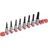Kyoto Tool Длинная торцевая головка с битой Torx TBT3L08TH (КТК) 9.5mm (3/8 дюйма) Набор с Т-образной ручкой, защищенный от несанкционированного доступа, Набор из 8 предметов,