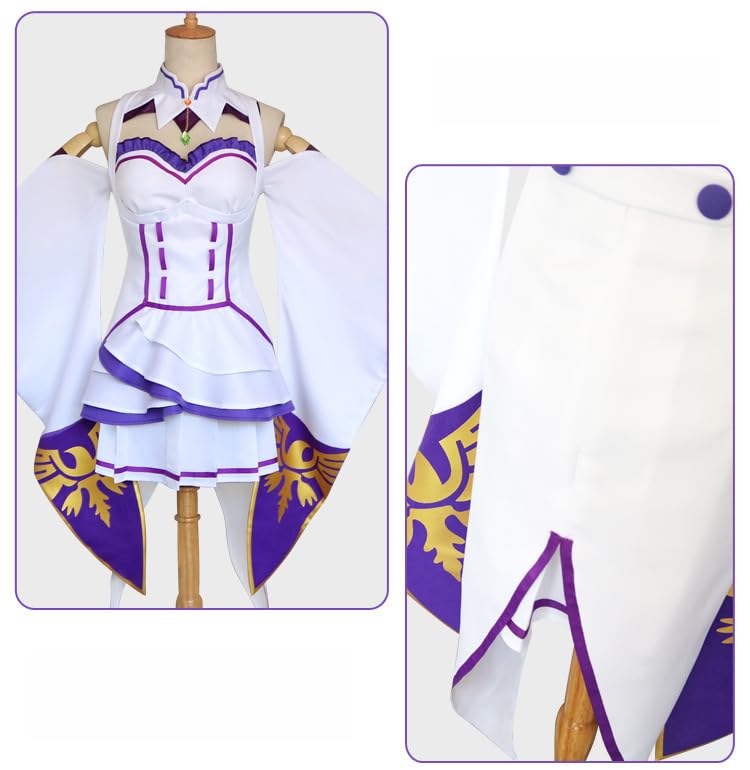 Начало жизни в другом мире Косплей с париком Рем Рам Косплей горничная Одежда Эмилия Косплей Костюм Взрослый Костюм Косплей Аниме Сценическая Одежда
